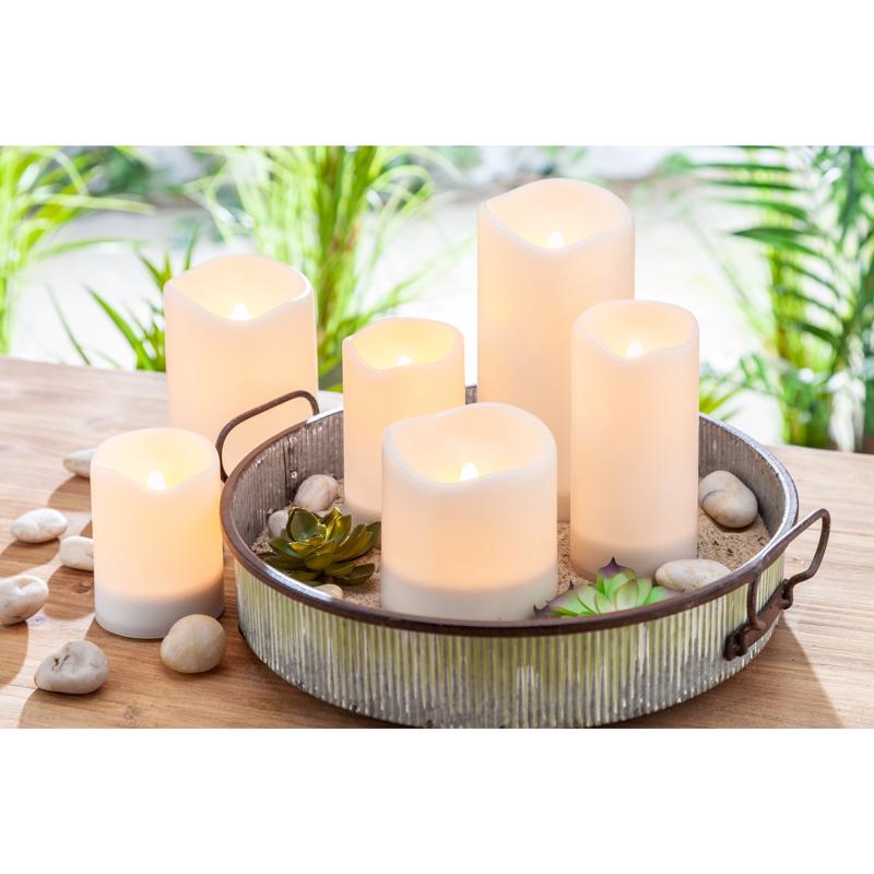 Everlasting Glow Candle Table Decor Plastic 3 in.