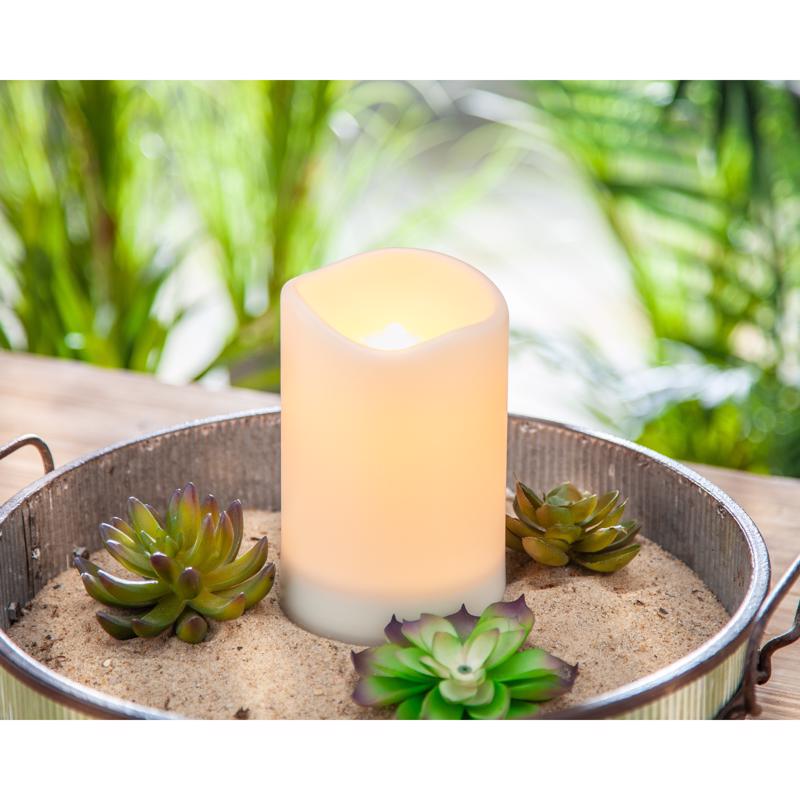 Everlasting Glow Candle Table Decor Plastic 4 in.