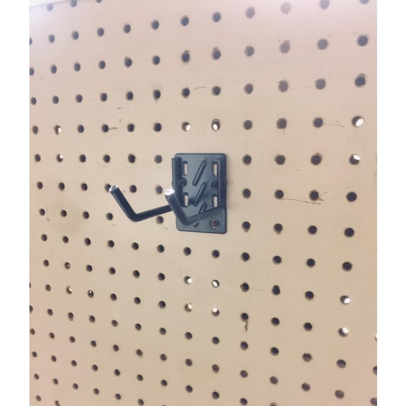 3 in. H X 2 in. W X 4 in. D Black Metal Rope Cutter Hook Pegboard Display