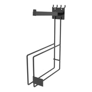 10 in. Black Metal Universal Clamp Hook Peg Hook with Bin Tag Holder 9 pk