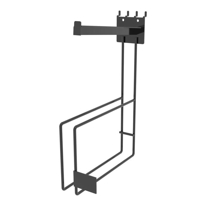 10 in. Black Metal Universal Clamp Hook Peg Hook with Bin Tag Holder 9 pk
