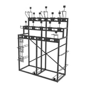 54 in. H X 44 in. W X 18 in. D Black Metal Striking Tool Display