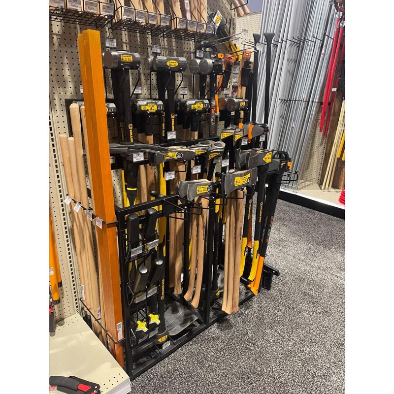 54 in. H X 44 in. W X 18 in. D Black Metal Striking Tool Display