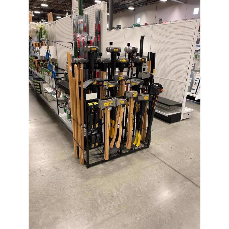 54 in. H X 44 in. W X 18 in. D Black Metal Striking Tool Display
