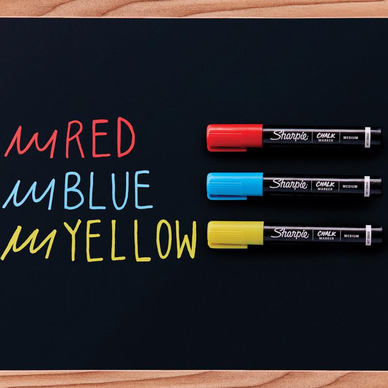 Sharpie Assorted Medium Tip Chalk Marker 3 pk