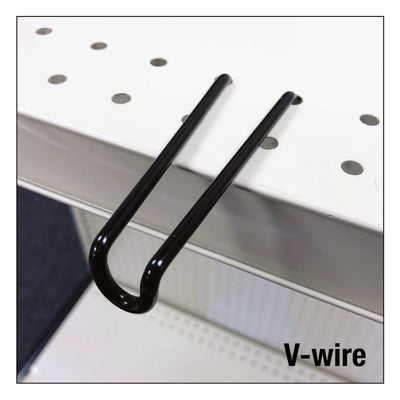 4 in. Black Metal Clip Strip Peg Hook 20 pk