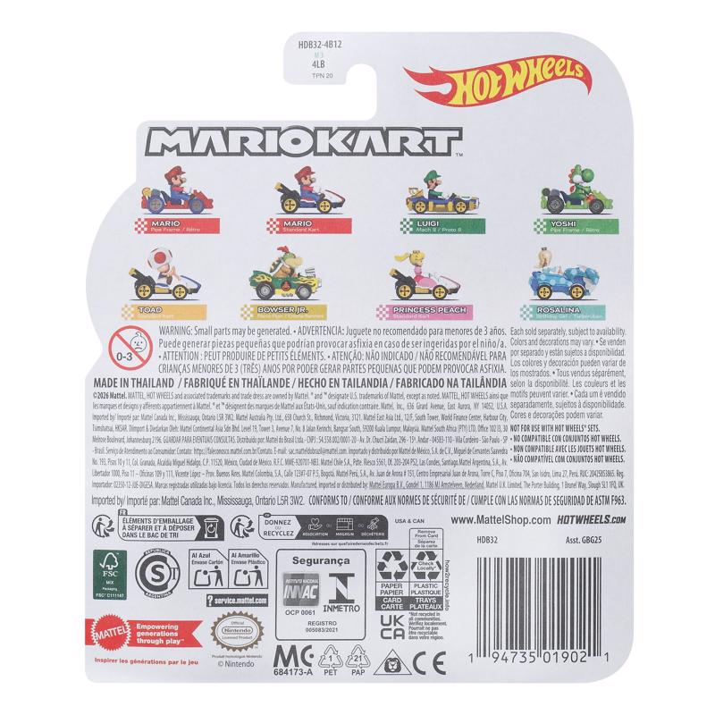 Hot Wheels Mario Kart Replica Vehicles Assorted