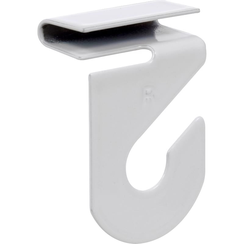 HILLMAN Small White Steel 1.55 in. L Ceiling Track Hanger 2 lb 4 pk
