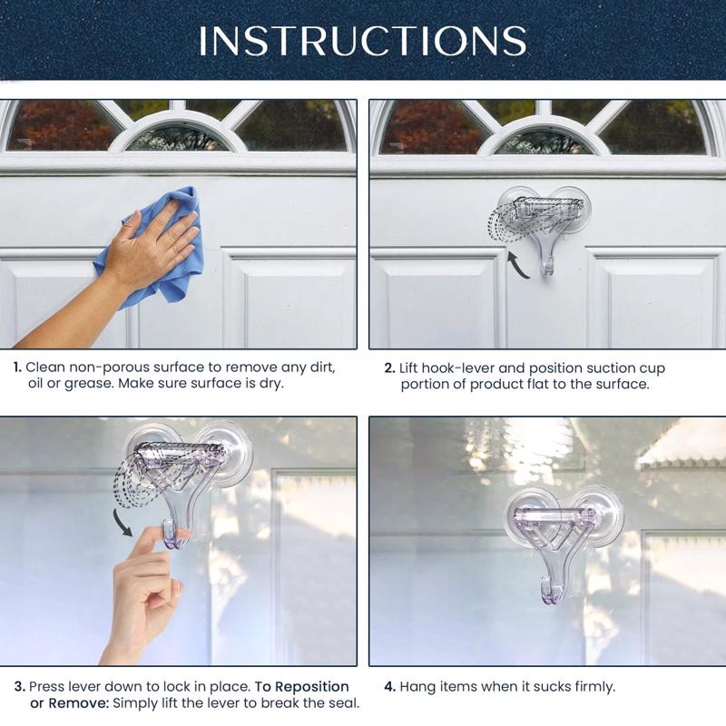 Celebrations Plastic Heavy Duty Hook with Suction Cup