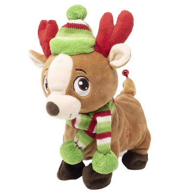 Cuddle Barn Multicolored Tooty Rudy Reindeer Animated Decor 10 in.