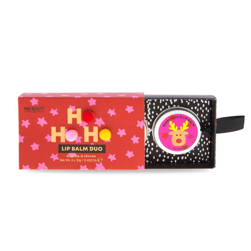 Mad Beauty Pom Pom Reindeer Lip Balm Duo 2 pc