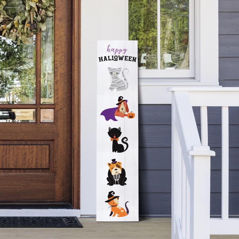 P Graham Dunn 47 in. Christmas and Halloween Assortment Porch Signs