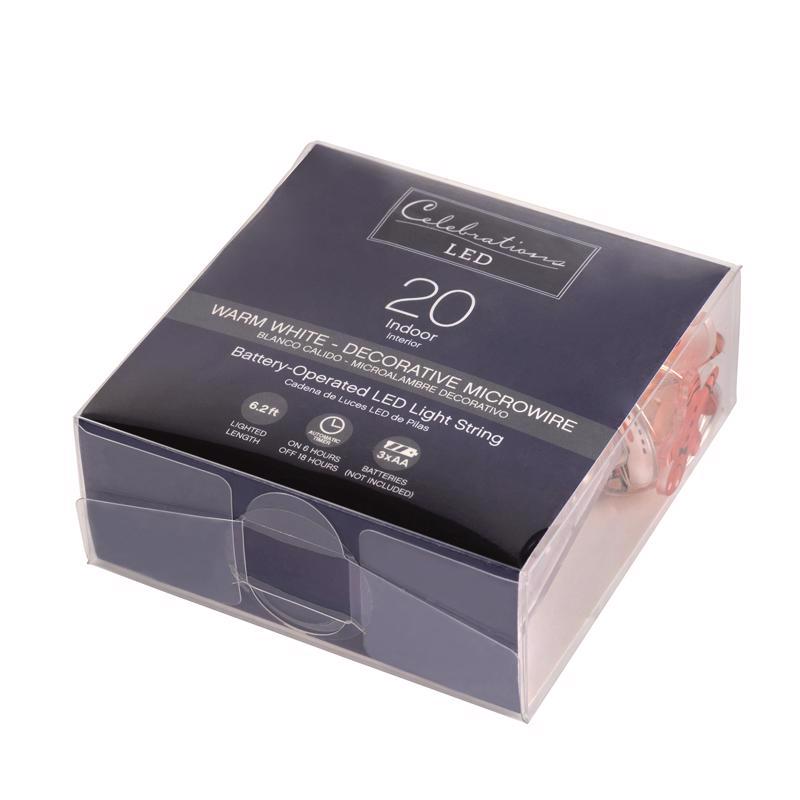 Celebrations LED Micro Dot/Fairy Clear/Warm White 20 ct Novelty Christmas Lights 6.2 ft.
