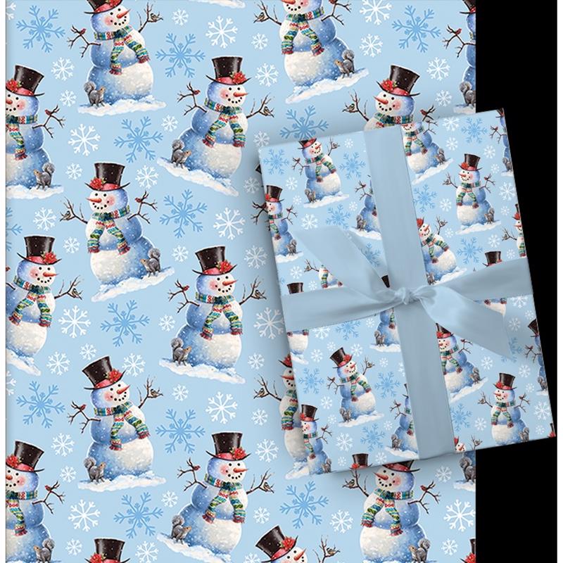 Paper Images Assorted Santas and Snowman Gift Wrap