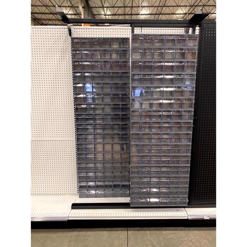 73 in. H X 48 in. W X 16 in. D Black Metal Plumbing Display
