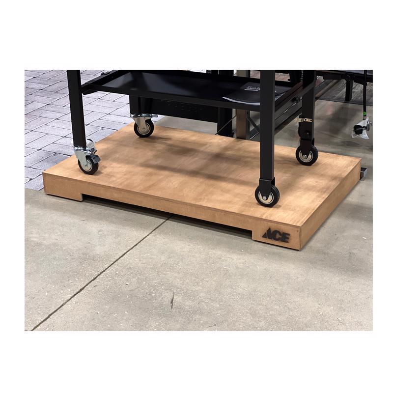 4 in. H X 30 in. W X 48 in. D Brown Wood platform base Display