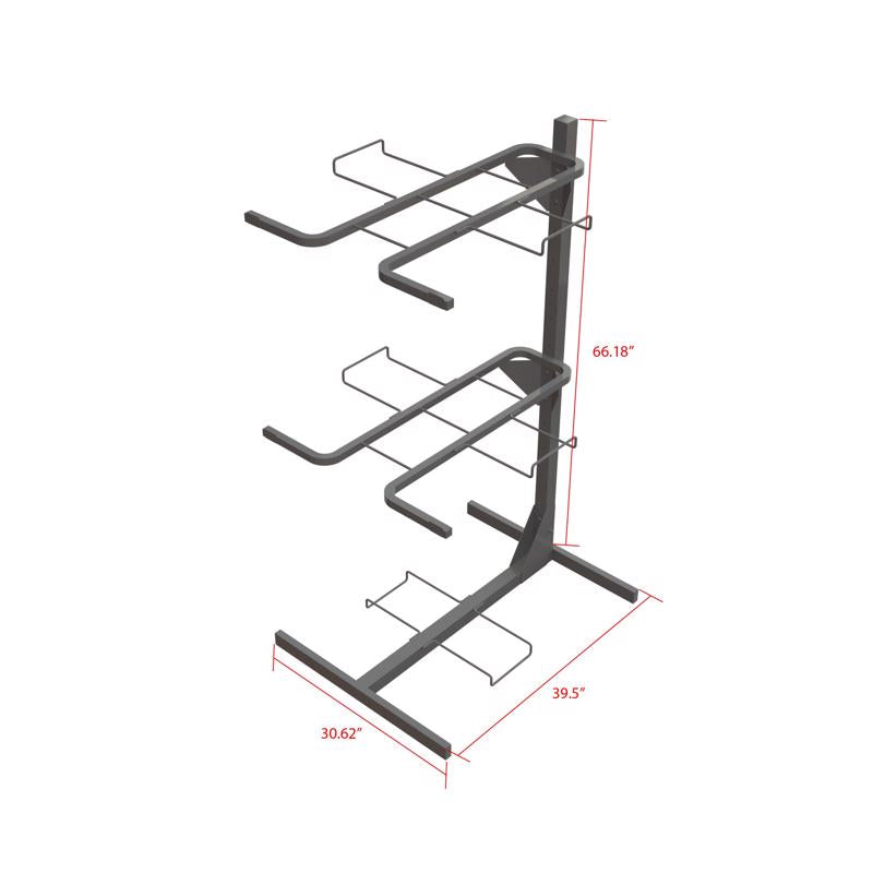 65.25 in. H X 30 in. W X 39.5 in. D Black Metal Fire Pit Display