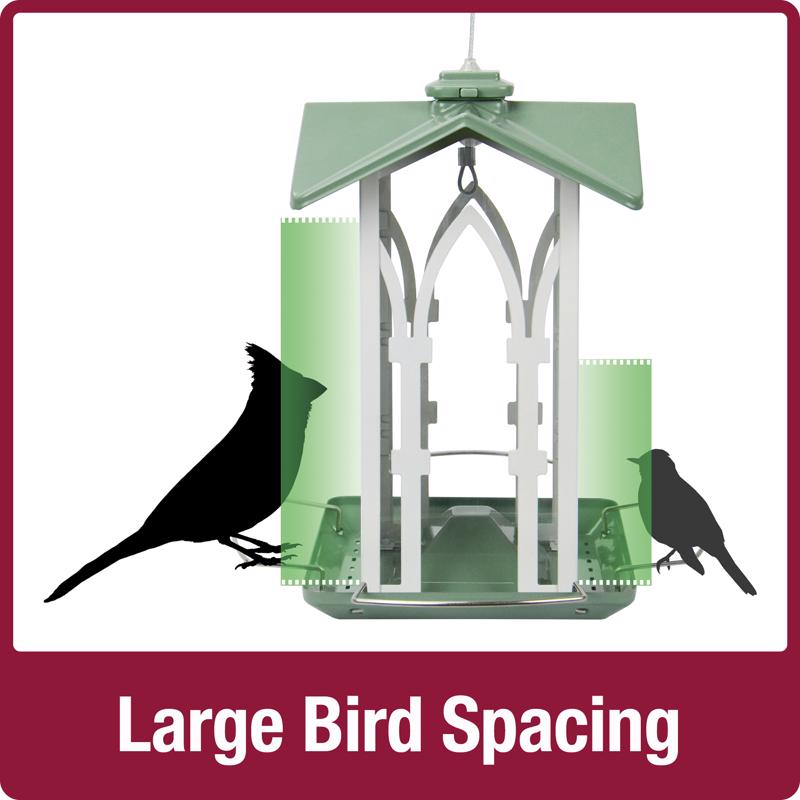 Nature's Way Wild Bird 1.56 qt. cap. Metal Country Cottage Gazebo Bird Feeder 4 ports