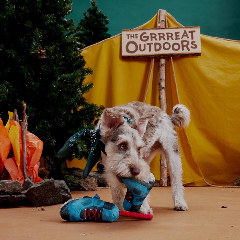 Bark Multicolored Plush Appalachian Tail Boots Dog Toy