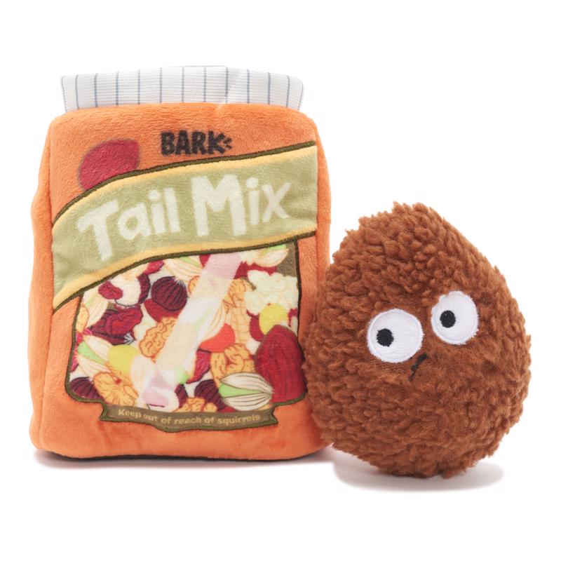 Bark Multicolored Plush Tail Mix Dog Toy
