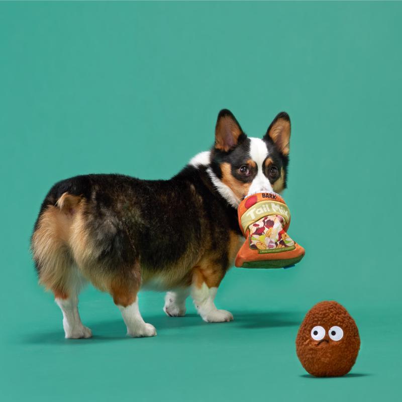 Bark Multicolored Plush Tail Mix Dog Toy