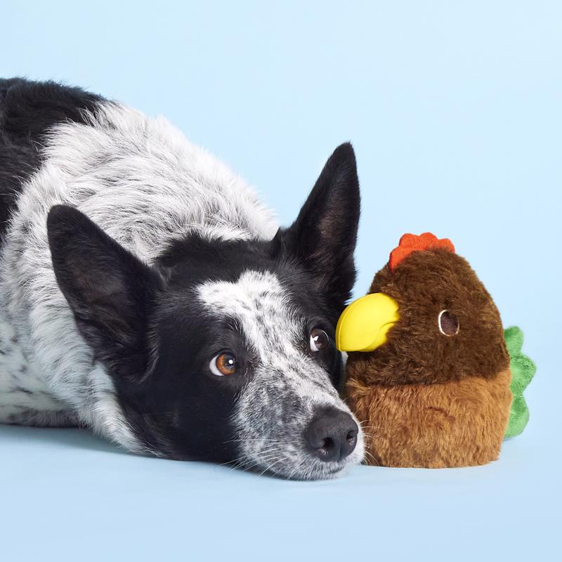 Bark Rubber Hen Dog Toy
