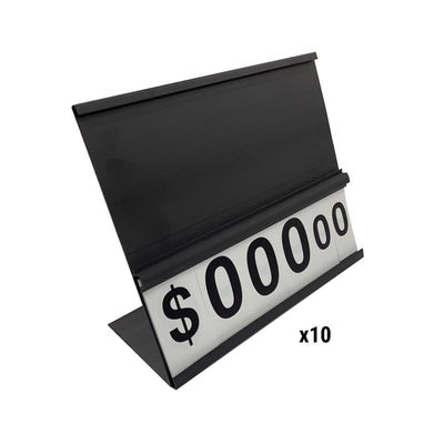 Black Plastic Counter Sign Holder 11 in. H