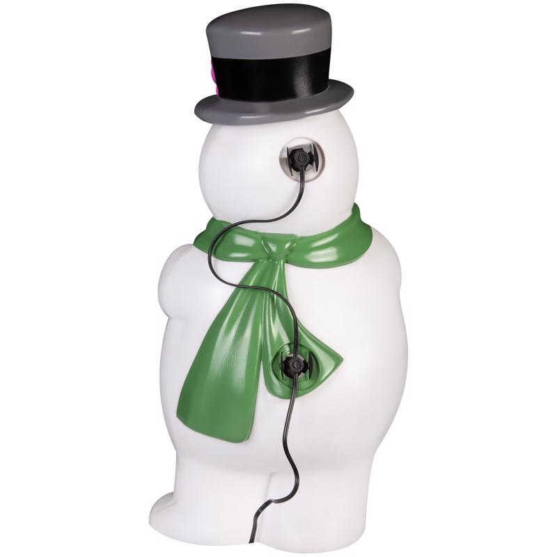 Warner Brothers Incandescent White Frosty With Scarf 2 ft. Blow Mold