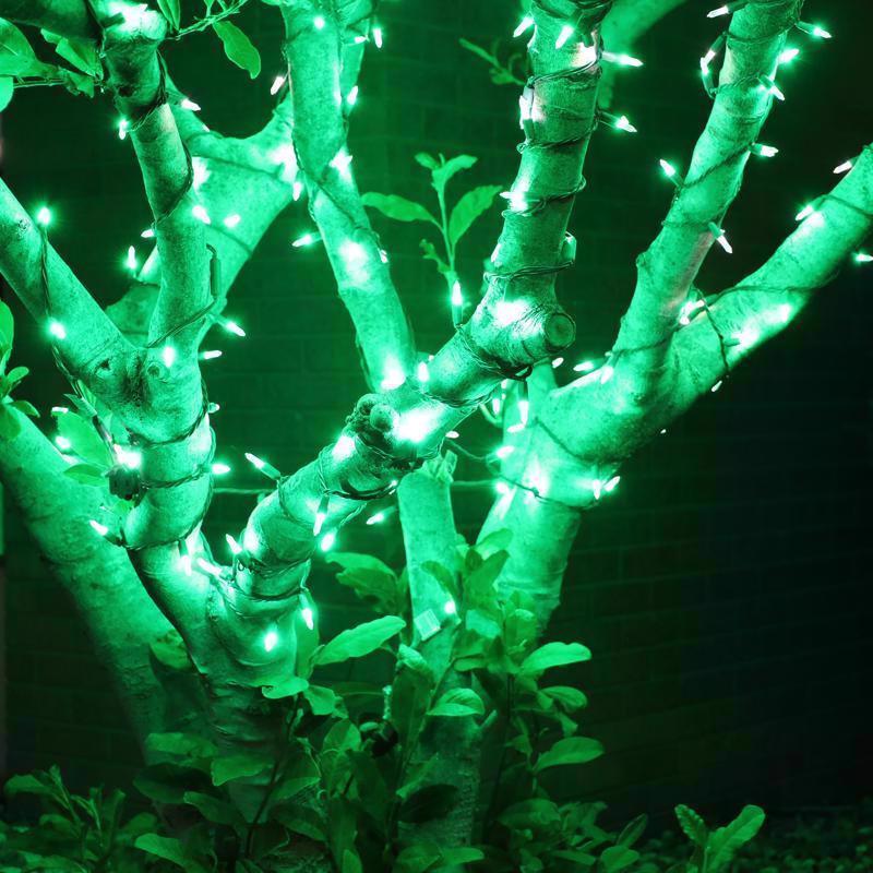 Celebrations Platinum LED T5 Green 50 ct String Christmas Lights 25 ft.