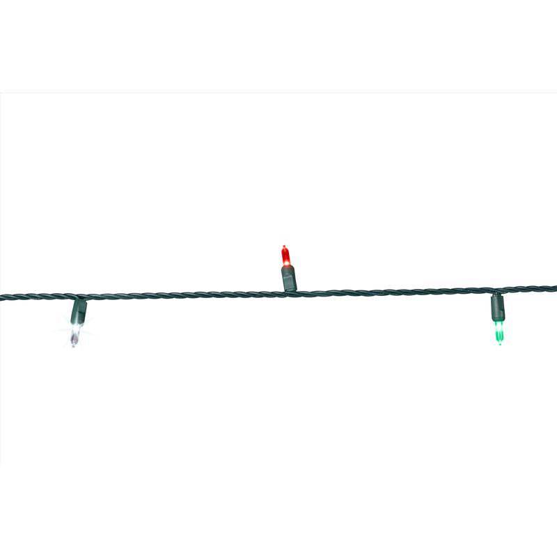 Celebrations Platinum LED T5 Red/Green/Pure White 50 ct String Christmas Lights 25 ft.