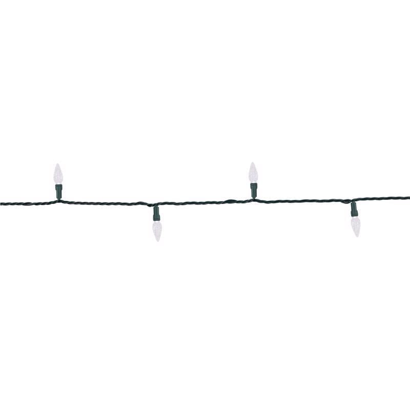Celebrations Platinum LED C6 Pure White 50 ct String Christmas Lights 25 ft.