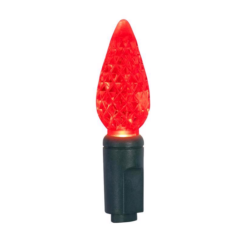 Celebrations Platinum LED C6 Red 50 ct String Christmas Lights 25 ft.