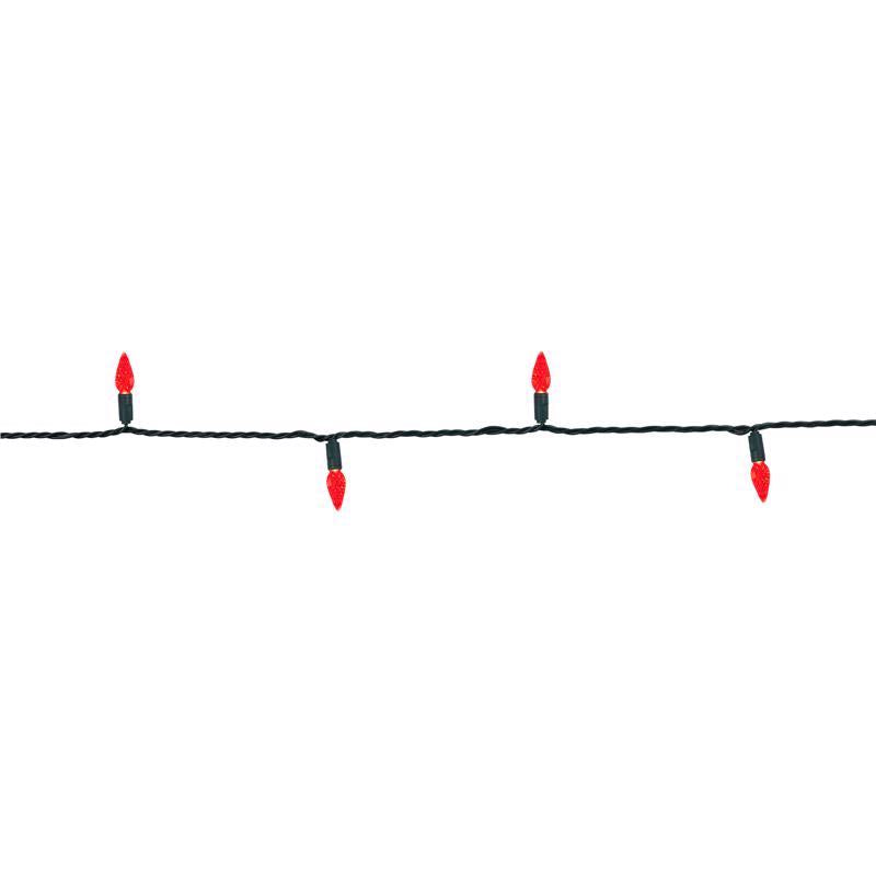 Celebrations Platinum LED C6 Red 50 ct String Christmas Lights 25 ft.