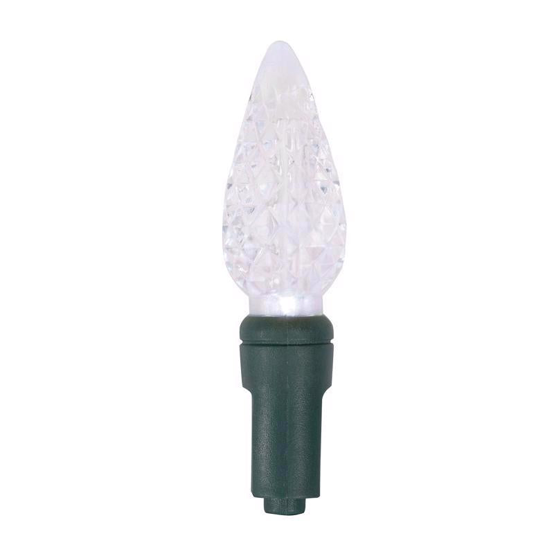 Celebrations Platinum LED C6 Pure White 50 ct String Christmas Lights 25 ft.