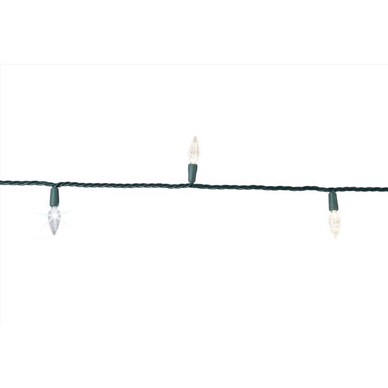 Celebrations Platinum LED C6 Pure White 50 ct String Christmas Lights 25 ft.