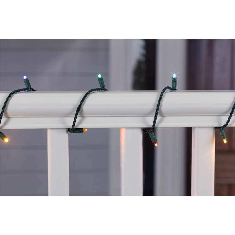 Celebrations Platinum LED Mini Multicolored 50 ct String Christmas Lights 25 ft.