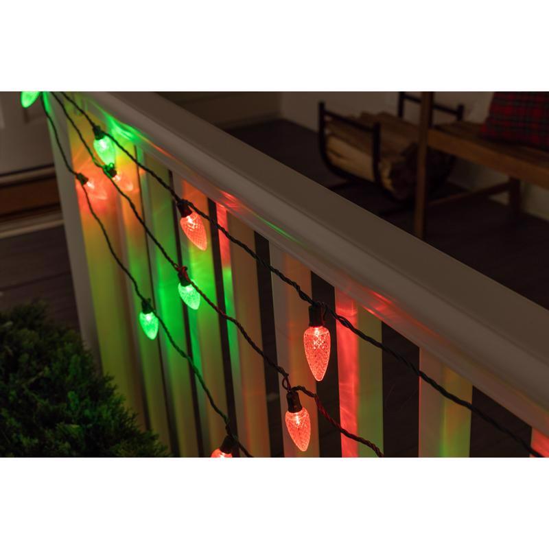 Celebrations Platinum LED C6 Multicolored 50 ct String Lights w/Remote Christmas Lights 25 ft.