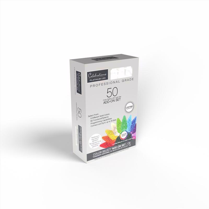 Celebrations Platinum LED C6 Multicolored 50 ct String Christmas Lights 25 ft.