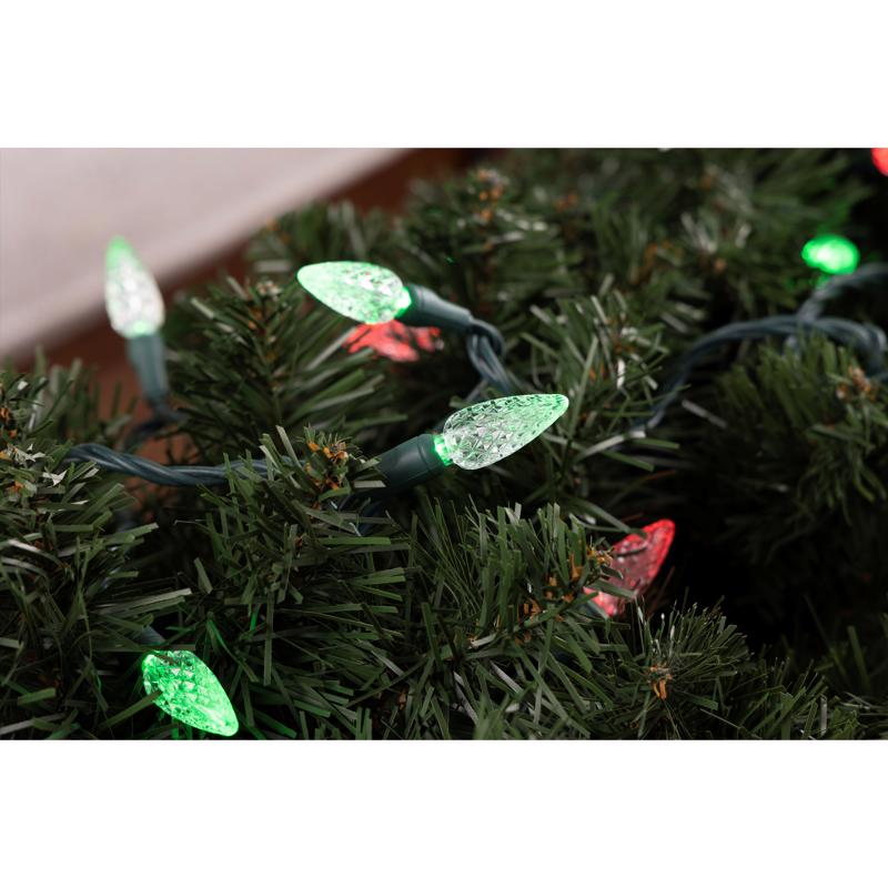 Celebrations Platinum LED C6 Multicolored 50 ct String Christmas Lights 25 ft.