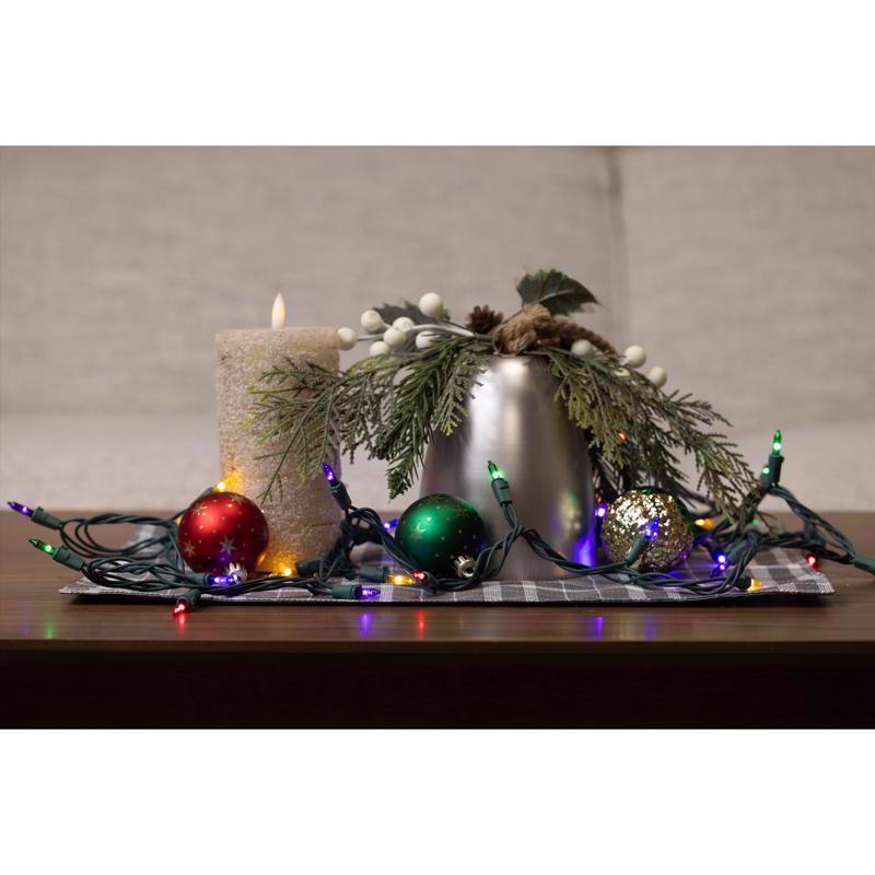 Celebrations Platinum LED T5 Multicolored 50 ct String Christmas Lights 25 ft.