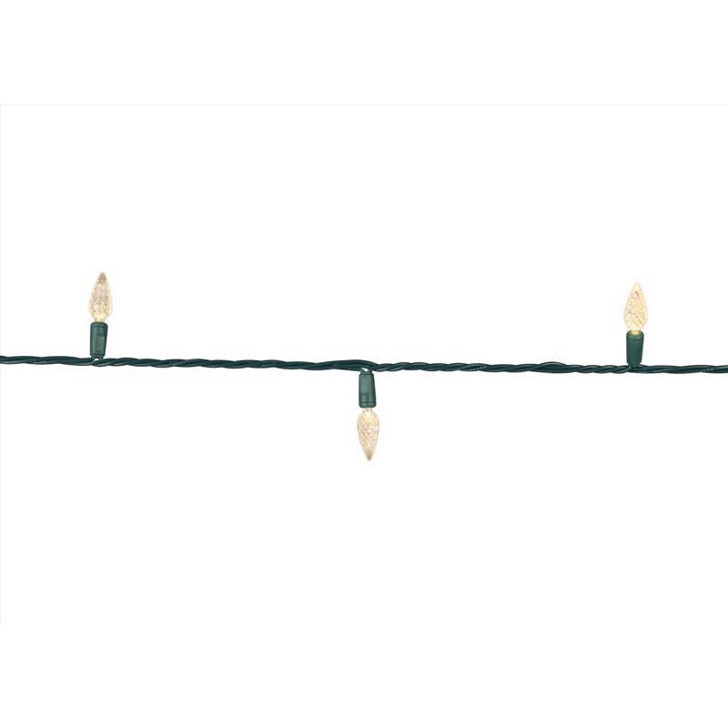 Celebrations Platinum LED C6 Warm White 50 ct String Christmas Lights 25 ft.