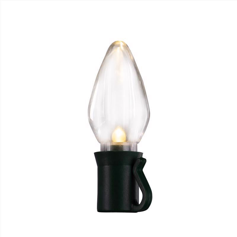 Celebrations Platinum LED C7 Warm White Clear 50 ct String Christmas Lights 25 ft.