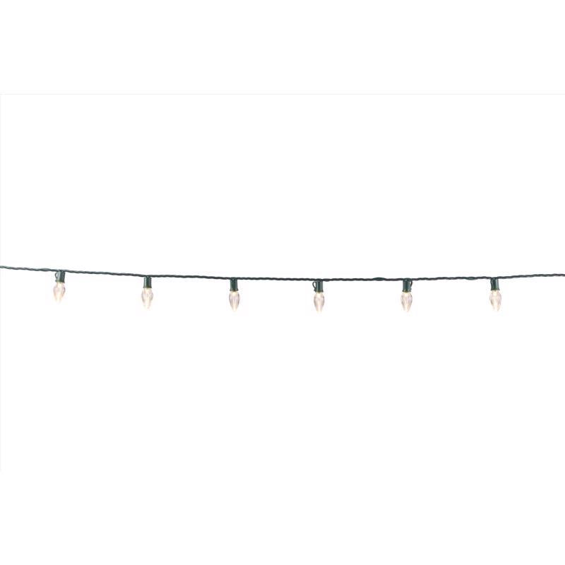 Celebrations Platinum LED C7 Warm White Clear 50 ct String Christmas Lights 25 ft.