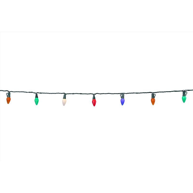 Celebrations Platinum LED C7 Multicolored 50 ct String Christmas Lights 25 ft.