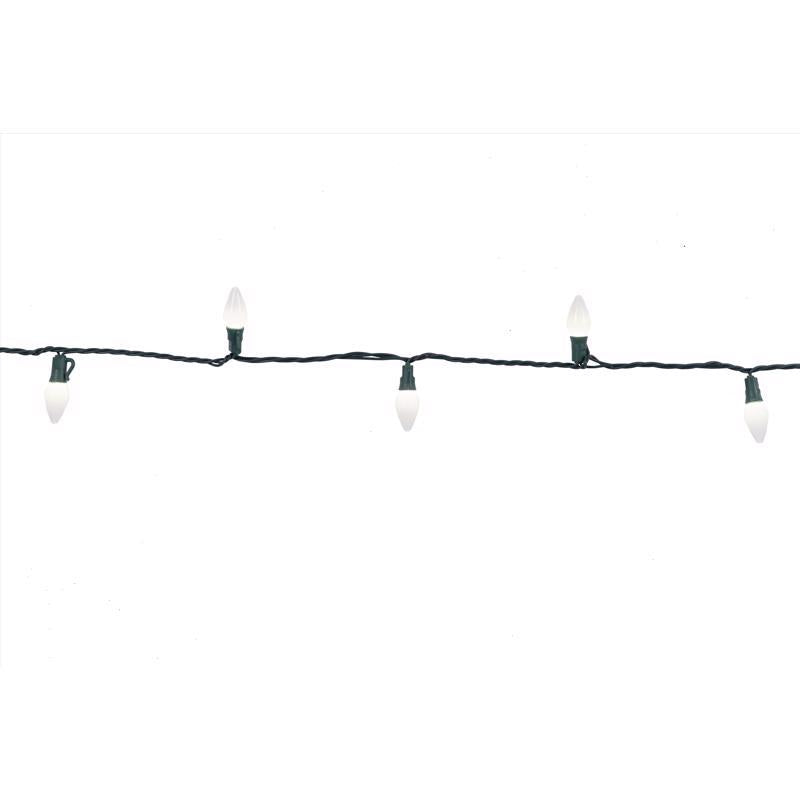 Celebrations Platinum LED C7 Warm White 50 ct String Christmas Lights 25 ft.