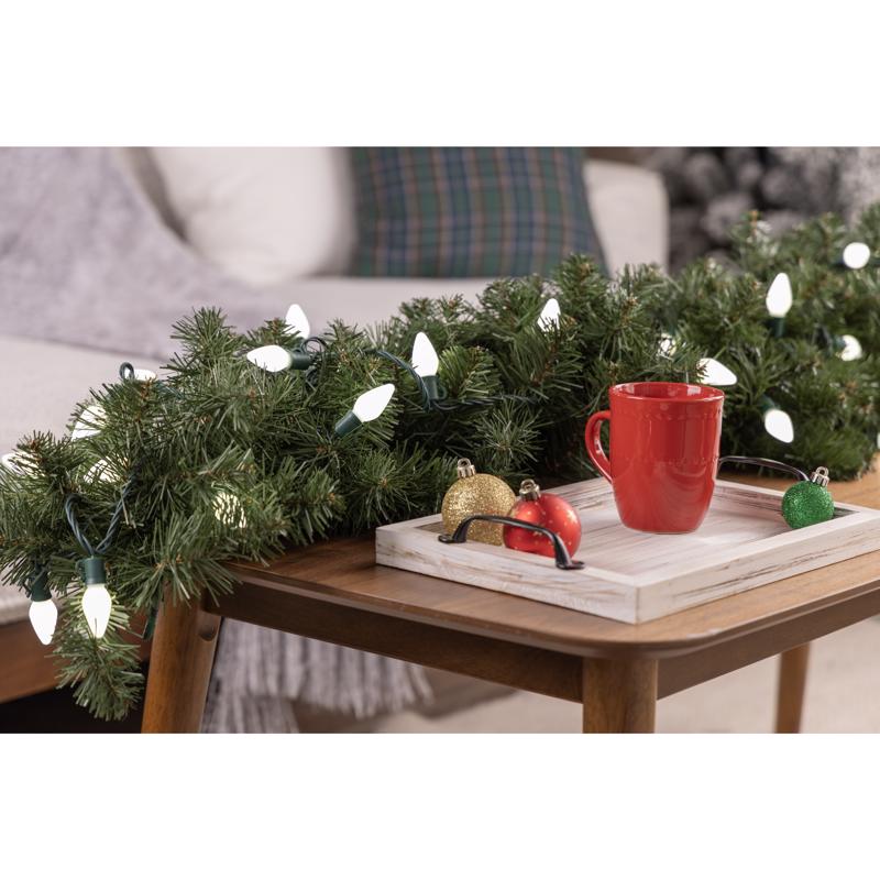 Celebrations Platinum LED C7 Warm White 50 ct String Christmas Lights 25 ft.