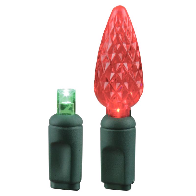 Celebrations Platinum LED C6 Red/Green/Pure White 50 ct String Christmas Lights 25 ft.