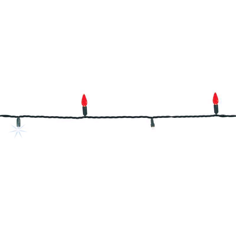 Celebrations Platinum LED C6 Red/White 50 ct String Christmas Lights 25 ft.