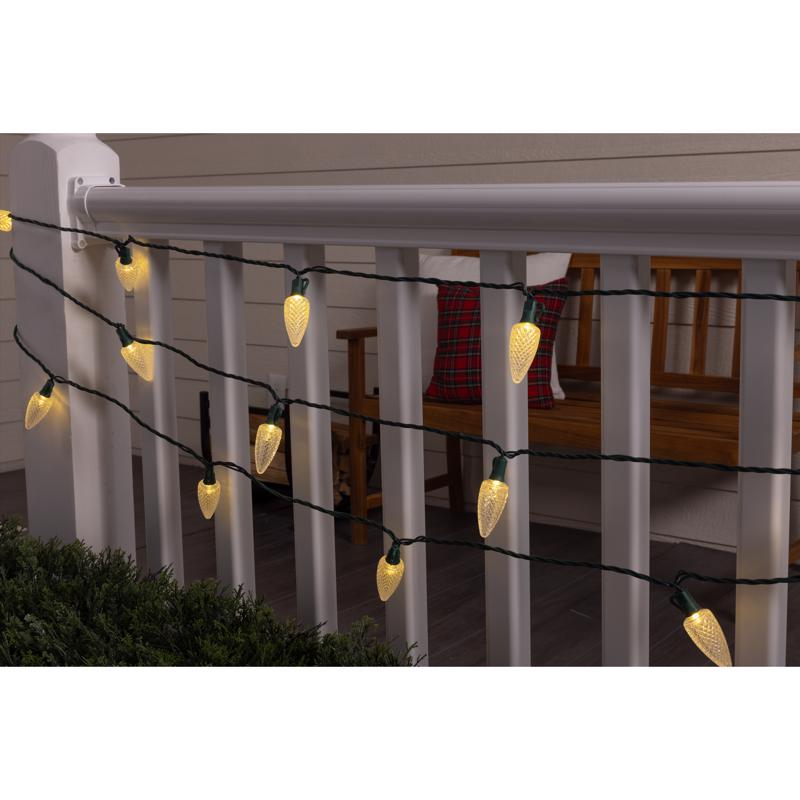Celebrations Platinum LED C9 Warm White 25 ct String Christmas Lights 25 ft.