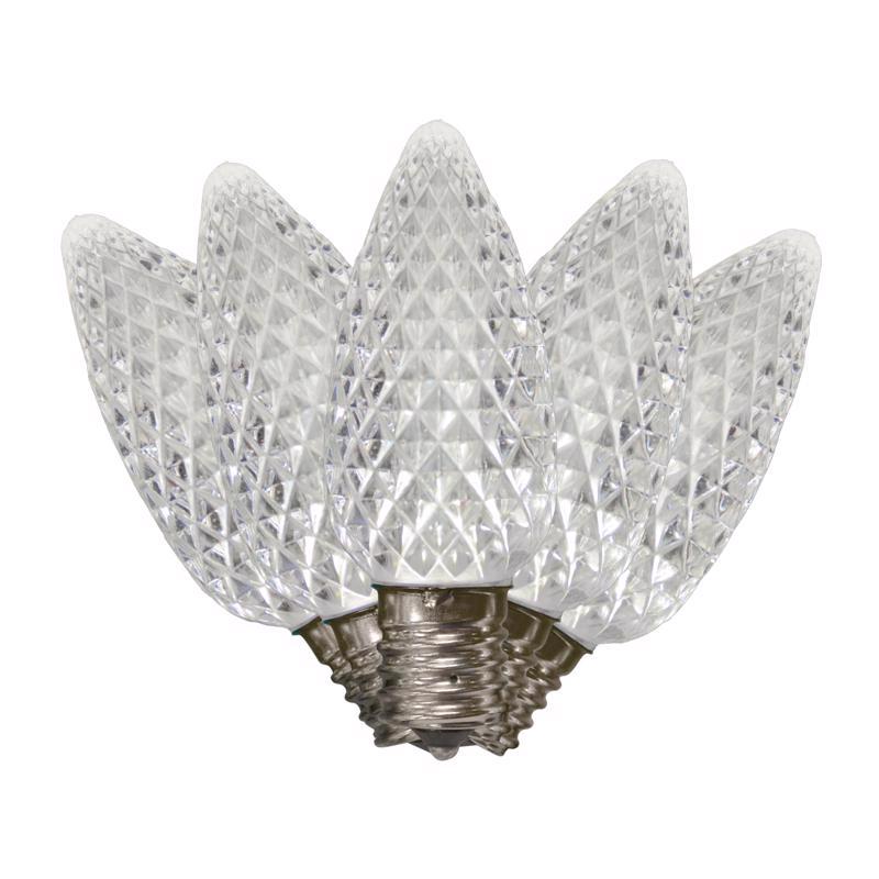 Celebrations Platinum LED C9 Pure White 25 ct String Christmas Lights 25 ft.